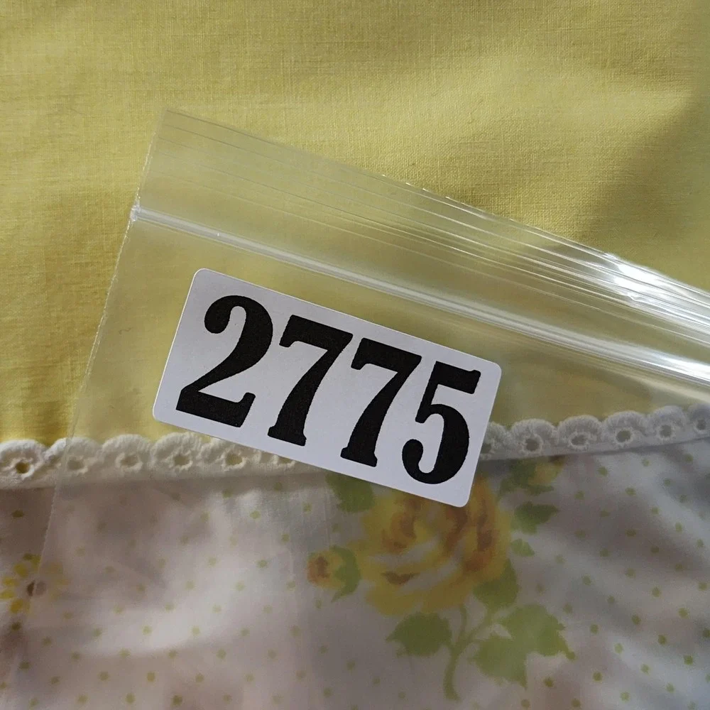 Vintage Wamsutta Yellow Rose Floral Sheet Set Double Flat Fitted Ultra Percale